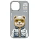 Dėklas Nimmy Cool&Cute 2.0 Bear skirtas iPhone 15 6.1\", pilkas