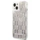 Karl Lagerfeld dėklas „Liquid Glitter Monogram“ telefonui iPhone 14 Plus, sidabrinis