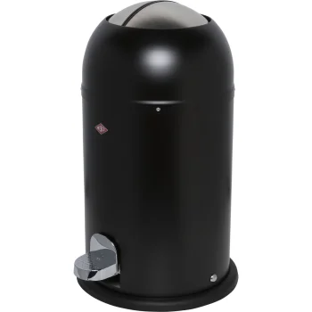 Wesco Kickmaster Junior šiukšliadėžė su pedalu 12 l, matinė juoda
