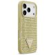 Guess Rhinestone Triangle Logo dėklas iPhone 17 Pro - auksinis