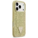 Guess Rhinestone Triangle Logo dėklas iPhone 17 Pro - auksinis