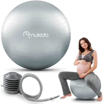 Nukido NS-951 Gimnastikos kamuolys nėščiosioms 65 cm Pilkas