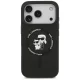 Karl Lagerfeld Silicone Karl&Choupette Ring MagSafe dėklas iPhone 18 Pro Max / 17 Pro Max, juodas