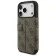Guess atverčiamasis dėklas, skirtas iPhone 17 Pro, Book 4G Metal Logo, rudas