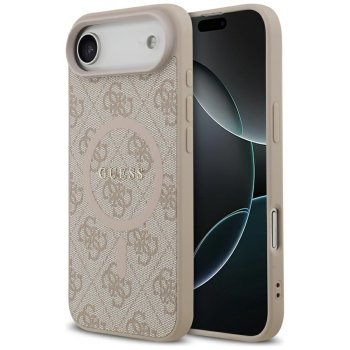 Guess 4G Ring Classic Logo MagSafe dėklas iPhone 17 Air - rožinis