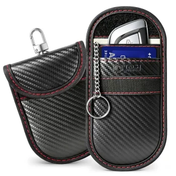 Automobilio raktų dėklas Tech-Protect KLR100 RFID, juodas su raudona