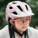 Jaunimo dviračio šalmas Rockbros LK-67 su nuimamu snapeliu 54–58 cm, rožinis