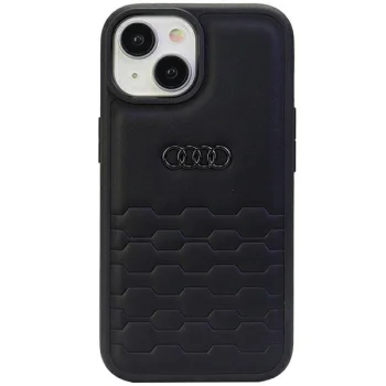 Audi dėklas iPhone 15 Plus / 14 Plus GT Synthetic Leather, juodas