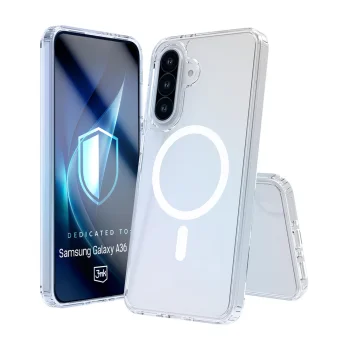 3mk Armor MagCase dėklas Samsung Galaxy A36, skaidrus