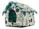 Pet House Bed for Dogs and Cats with Removable Mat, Marine Pattern