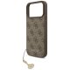 Guess iPhone 17 Pro Max dėklas 4G Charms Collection MagSafe, rudas