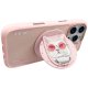 Nimmy Glasses Cool Cat MagSafe dėklas iPhone 16 Pro, rožinis