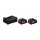 Bosch 2x GBA 18V 5.0Ah ir įkroviklio pradinis rinkinys