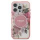 Dėklas Guess iPhone 16 Pro Max IML Flower & Tonal Circle MagSafe, rožinis