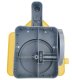 Handheld Seed and Fertilizer Spreader 3L, yellow-grey