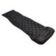 Inflatable camping mat/mattress 190x60x6 cm with pillow, black