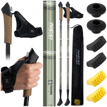 Šiaurietiško ėjimo lazdos Neo-Sport NS-383, 85-143 cm