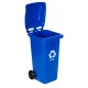 Multistore 4x120L Waste Bin Set, Blue/Green/Yellow/Black