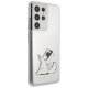 Karl Lagerfeld dėklas Samsung Galaxy S21 Ultra telefonui Choupette Fun, skaidrus