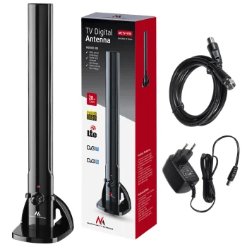 Maclean MCTV-930 aktyvi kambarinė TV antena DVB-T2 HEVC DAB FM