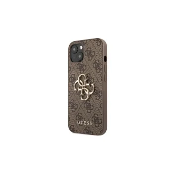 Guess 4G Big Metal Logo dėklas iPhone 13 Pro Max, rudas
