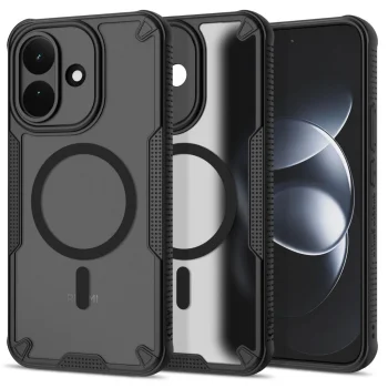 Dėklas Tech-Protect Rugged Shield MagSafe telefonui Xiaomi Redmi Note 17 Pro 5G, matinė juoda