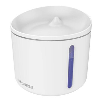 Dogness Mini Dog and Cat Water Fountain Drinker 1L, White