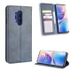 OnePlus 8 Pro Vintage Texture PU Leather Case Wallet Cover, Blue