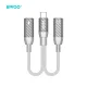 BWOO BZ68 „2-in-1“ USB-C į 2x USB-C adapteris, 65 W, pilkas