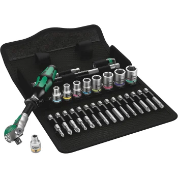 Terkšlės ir įrankių komplektas Wera 8100 SA 9 Zyklop Speed, 1/4", colinis, 28 dalių