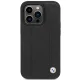 BMW Leather Quilted dėklas iPhone 14 Pro, juodas