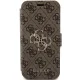 Guess 4G Metal Logo atverčiamas dėklas iPhone 15 Pro Max, rudas