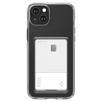 Apsauginis dėklas Spigen Crystal Slot skirtas iPhone 15 Plus, skaidrus
