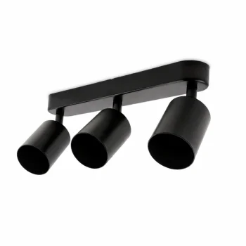 3-Light Ceiling Spot Light Fixture Surface Mounted for GU10 Bulbs, Black