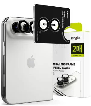 Ringke Camera Frame Protector for iPhone Duo, black, 2-pack