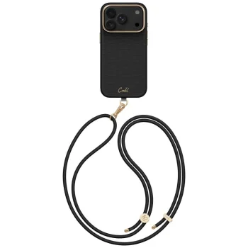 Uniq Coehl Mirelle Magnetic Charging dėklas skirtas iPhone 18 Pro / 17 Pro, Black