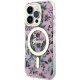 Guess dėklas iPhone 14 Pro Max telefonui Flower MagSafe, rožinis