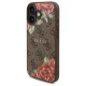 Guess 4G Flowers Print MagSafe dėklas, skirtas iPhone 16, rudas