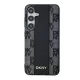DKNY Leather Checkered Mono MagSafe Case for Samsung Galaxy S24, Black