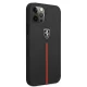 Ferrari dėklas „iPhone 12 Pro Max Off Track Leather Nylon Stripe“, juodas