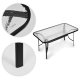 Sodo stalas MultiGarden, 120x70 cm, stiklas, juodas