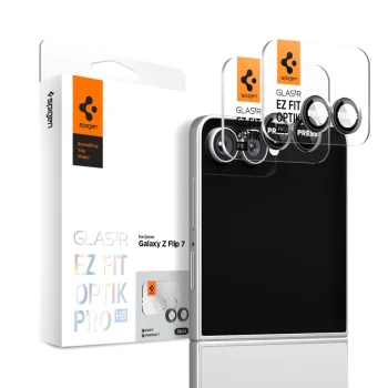Spigen Optik Pro HD Glas.TR EZ Fit Camera Protector for Galaxy Z Flip 7 2-Pack - Black