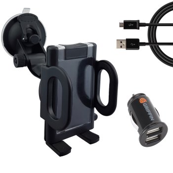 Bakalu KZ0294/295 Car Phone Holder with USB Charger and Cable
