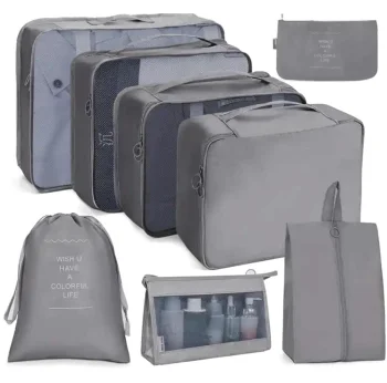 Travel Organizer 8 Pcs Gray