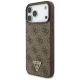 Guess 4G Strap Triangle Logo MagSafe dėklas iPhone 17 Pro Max, rudas