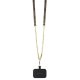 Guess Crossbody 4G Metal Logo dėklas su dirželiu iPhone 15, rudas