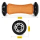Masažinis volelis su dygliais 4Fizjo Spike Roller, 17 cm, oranžinis/juodas