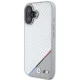 BMW M Carbon Tricolor Line MagSafe dėklas, skirtas iPhone 16, pilkas