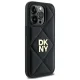DKNY dėklas iPhone 14 Pro Max telefonui Quilted Stack Logo, juodas