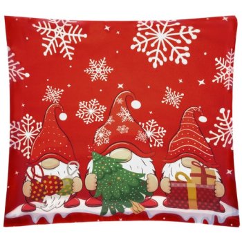 Ruhhy 22312 Decorative Christmas Pillowcase with Gnomes, 45x45cm